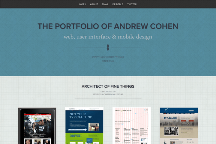 Andrew Cohen website preview